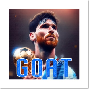 Messi GOAT Posters and Art